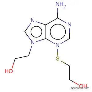 Molecular Structure of 88145-70-4 (9H-Purine-9-ethanol, 6-amino-b-[(2-hydroxyethyl)thio]-)