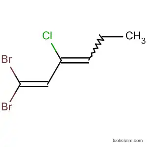 Molecular Structure of 88146-50-3 (1,3-Hexadiene, 1,1-dibromo-3-chloro-)