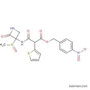 Molecular Structure of 88149-12-6 (2-Thiopheneacetic acid,
a-[[[3-(methylsulfinyl)-2-oxo-3-azetidinyl]amino]carbonyl]-,
(4-nitrophenyl)methyl ester)