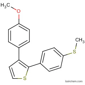 Molecular Structure of 88149-85-3 (Thiophene, 3-(4-methoxyphenyl)-2-[4-(methylthio)phenyl]-)
