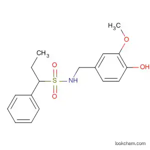 Molecular Structure of 88150-21-4 (Benzenepropanesulfonamide, N-[(4-hydroxy-3-methoxyphenyl)methyl]-)
