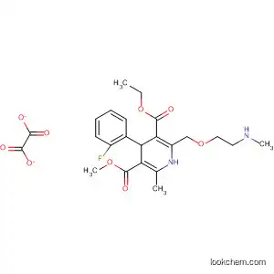 Molecular Structure of 88150-34-9 (3,5-Pyridinedicarboxylic acid,
4-(2-fluorophenyl)-1,4-dihydro-2-methyl-6-[[2-(methylamino)ethoxy]meth
yl]-, 5-ethyl 3-methyl ester, ethanedioate (1:1))