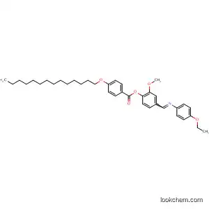 Molecular Structure of 88159-60-8 (Benzoic acid, 4-(tetradecyloxy)-,
4-[[(4-ethoxyphenyl)imino]methyl]-2-methoxyphenyl ester)