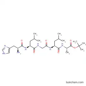 Molecular Structure of 88162-32-7 (L-Alanine, N-[N-[N-(N-L-histidyl-L-leucyl)glycyl]-L-leucyl]-,
1,1-dimethylethyl ester)
