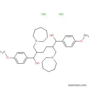 Molecular Structure of 88184-11-6 (1,6-Hexanediol,
2,5-bis[(hexahydro-1H-azepin-1-yl)methyl]-1,6-bis(4-methoxyphenyl)-,
dihydrochloride)