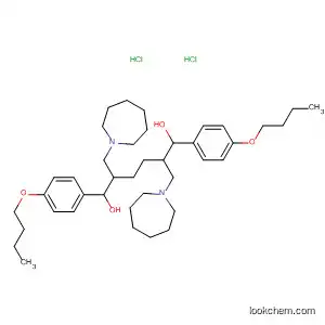 Molecular Structure of 88184-12-7 (1,6-Hexanediol,
1,6-bis(4-butoxyphenyl)-2,5-bis[(hexahydro-1H-azepin-1-yl)methyl]-,
dihydrochloride)
