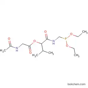 Molecular Structure of 88185-32-4 (Glycine, N-acetyl-,
1-[[[(diethoxyphosphinyl)methyl]amino]carbonyl]-2-methylpropyl ester)
