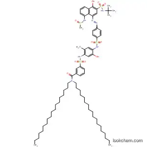 Molecular Structure of 88185-72-2 (Benzamide,
3-[[[4-[[[4-[[3-[[(1,1-dimethylethyl)amino]sulfonyl]-4-hydroxy-8-[(methylsulf
onyl)amino]-1-naphthalenyl]azo]phenyl]sulfonyl]amino]-5-hydroxy-2-meth
ylphenyl]amino]sulfonyl]-N,N-dioctadecyl-)