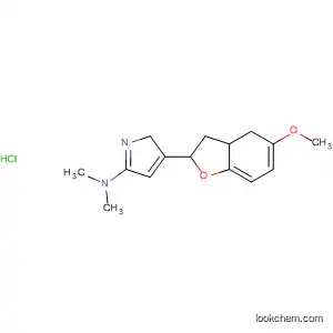 Molecular Structure of 88234-67-7 (2H-Pyrrol-5-amine,
3,4-dihydro-3-(5-methoxy-2-benzofuranyl)-N,N-dimethyl-,
monohydrochloride)