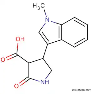 Molecular Structure of 88234-83-7 (3-Pyrrolidinecarboxylic acid, 4-(1-methyl-1H-indol-3-yl)-2-oxo-)