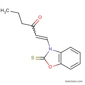 Molecular Structure of 88235-08-9 (1-Hexen-3-one, 1-(2-thioxo-3(2H)-benzoxazolyl)-)