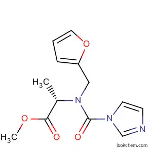 Molecular Structure of 88236-39-9 (L-Alanine, N-(2-furanylmethyl)-N-(1H-imidazol-1-ylcarbonyl)-, methyl
ester)
