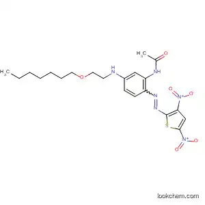 Molecular Structure of 88248-92-4 (Acetamide,
N-[2-[(3,5-dinitro-2-thienyl)azo]-5-[[2-(heptyloxy)ethyl]amino]phenyl]-)