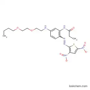 Molecular Structure of 88248-97-9 (Propanamide,
N-[5-[[2-(2-butoxyethoxy)ethyl]amino]-2-[(3,5-dinitro-2-thienyl)azo]phenyl
]-)