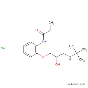 Molecular Structure of 88250-08-2 (Propanamide,
N-[2-[3-[(1,1-dimethylethyl)amino]-2-hydroxypropoxy]phenyl]-,
monohydrochloride)