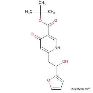 Molecular Structure of 88252-31-7 (3-Pyridinecarboxylic acid,
6-[2-(2-furanyl)-2-hydroxyethyl]-1,4-dihydro-4-oxo-, 1,1-dimethylethyl
ester)
