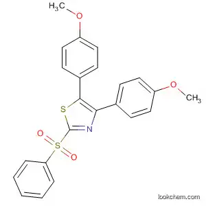 Molecular Structure of 88264-22-6 (Thiazole, 4,5-bis(4-methoxyphenyl)-2-(phenylsulfonyl)-)