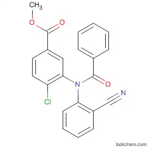 Molecular Structure of 88282-17-1 (Benzoic acid, 3-[benzoyl(2-cyanophenyl)amino]-4-chloro-, methyl ester)