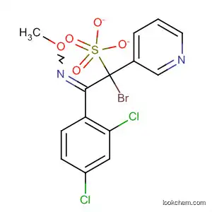 Molecular Structure of 88283-30-1 (Ethanone, 2-bromo-1-(2,4-dichlorophenyl)-2-(3-pyridinyl)-,
O-methyloxime, sulfate)