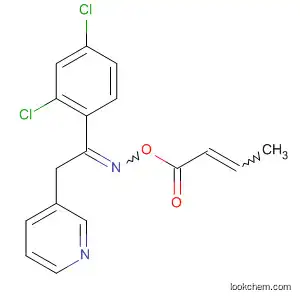 Molecular Structure of 88283-42-5 (Ethanone, 1-(2,4-dichlorophenyl)-2-(3-pyridinyl)-,
O-(1-oxo-2-butenyl)oxime)