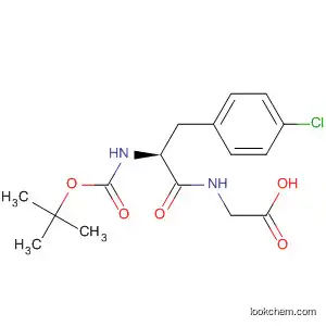 Molecular Structure of 88319-67-9 (Glycine, N-[4-chloro-N-[(1,1-dimethylethoxy)carbonyl]-L-phenylalanyl]-)