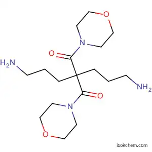 Molecular Structure of 88321-32-8 (Morpholine, 4,4'-[2,2-bis(3-aminopropyl)-1,3-dioxo-1,3-propanediyl]bis-)