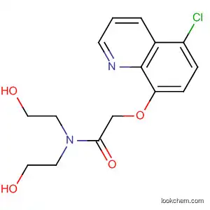 Molecular Structure of 88350-46-3 (Acetamide, 2-[(5-chloro-8-quinolinyl)oxy]-N,N-bis(2-hydroxyethyl)-)