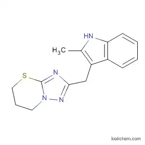 Molecular Structure of 88351-88-6 (5H-[1,2,4]Triazolo[5,1-b][1,3]thiazine,
6,7-dihydro-2-[(2-methyl-1H-indol-3-yl)methyl]-)