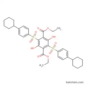 Molecular Structure of 88389-03-1 (1,4-Benzenedicarboxylic acid,
2,5-bis[(4-cyclohexylphenyl)sulfonyl]-3,6-dihydroxy-, diethyl ester)