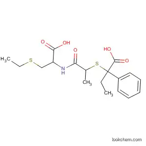Molecular Structure of 88389-48-4 (Benzenebutanoic acid,
a-[[2-[[1-carboxy-2-(ethylthio)ethyl]amino]-1-methyl-2-oxoethyl]thio]-)