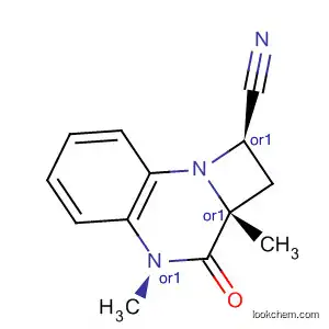 Molecular Structure of 88392-60-3 (1H-Azeto[1,2-a]quinoxaline-1-carbonitrile,
2,2a,3,4-tetrahydro-2a,4-dimethyl-3-oxo-, cis-)
