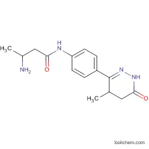 Molecular Structure of 88426-71-5 (Butanamide,
3-amino-N-[4-(1,4,5,6-tetrahydro-4-methyl-6-oxo-3-pyridazinyl)phenyl]-)
