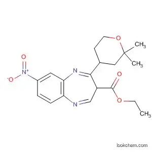 Molecular Structure of 88426-75-9 (3H-1,5-Benzodiazepine-3-carboxylic acid,
8-nitro-2-(tetrahydro-2,2-dimethyl-2H-pyran-4-yl)-, ethyl ester)