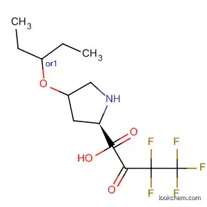 Molecular Structure of 88435-27-2 (D-Proline, 4-hydroxy-1-(2,2,3,3,3-pentafluoro-1-oxopropyl)-,
1-ethylpropyl ester, (4S)-rel-)