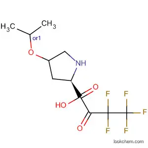 Molecular Structure of 88435-32-9 (D-Proline, 4-hydroxy-1-(2,2,3,3,3-pentafluoro-1-oxopropyl)-,
1-methylethyl ester, (4S)-rel-)