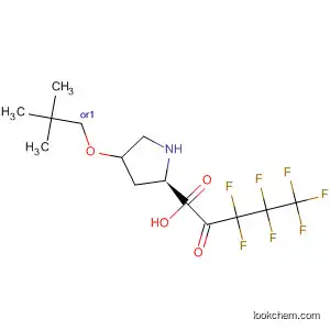 Molecular Structure of 88435-37-4 (D-Proline, 1-(2,2,3,3,4,4,4-heptafluoro-1-oxobutyl)-4-hydroxy-,
2,2-dimethylpropyl ester, (4S)-rel-)