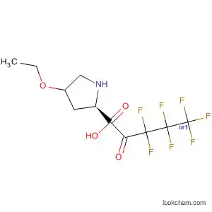 Molecular Structure of 88435-42-1 (D-Proline, 1-(2,2,3,3,4,4,4-heptafluoro-1-oxobutyl)-4-hydroxy-, ethyl
ester, (4S)-rel-)