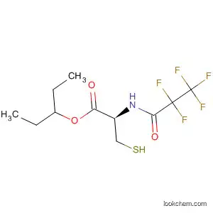 Molecular Structure of 88435-69-2 (Cysteine, N-(2,2,3,3,3-pentafluoro-1-oxopropyl)-, 1-ethylpropyl ester)
