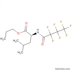 Molecular Structure of 88436-06-0 (Leucine, N-(2,2,3,3,4,4,4-heptafluoro-1-oxobutyl)-, propyl ester)