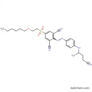 Molecular Structure of 88471-08-3 (1,3-Benzenedicarbonitrile,
2-[[4-[(2-cyanoethyl)ethylamino]phenyl]azo]-5-[[2-(hexyloxy)ethyl]sulfonyl]
-)