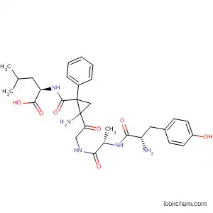 Molecular Structure of 88495-53-8 (L-Leucine,
L-tyrosyl-D-alanylglycyl-(1R,2R)-1-amino-2-phenylcyclopropanecarbonyl-)