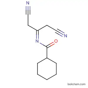 Molecular Structure of 88519-09-9 (Cyclohexanecarboxamide, N-[2-cyano-1-(cyanomethyl)ethylidene]-)