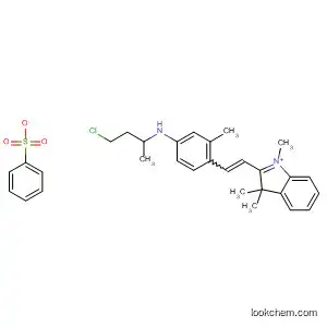 Molecular Structure of 88519-77-1 (3H-Indolium,
2-[2-[4-[(2-chloroethyl)ethylamino]-2-methylphenyl]ethenyl]-1,3,3-trimeth
yl-, benzenesulfonate)