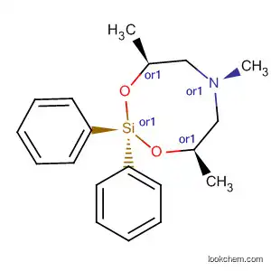 Molecular Structure of 88520-03-0 (1,3-Dioxa-6-aza-2-silacyclooctane, 4,6,8-trimethyl-2,2-diphenyl-, cis-)