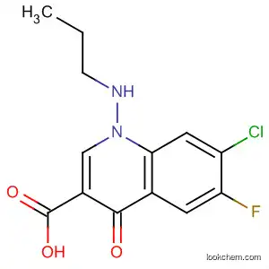 Molecular Structure of 88569-42-0 (3-Quinolinecarboxylic acid,
7-chloro-6-fluoro-1,4-dihydro-4-oxo-1-(propylamino)-)