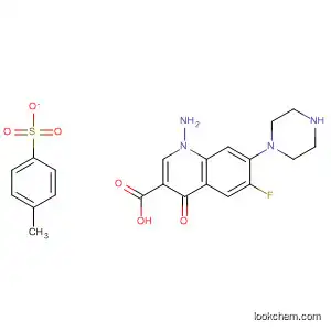 Molecular Structure of 88569-55-5 (3-Quinolinecarboxylic acid,
1-amino-6-fluoro-1,4-dihydro-4-oxo-7-(1-piperazinyl)-,
4-methylbenzenesulfonate)