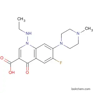 Molecular Structure of 88569-59-9 (3-Quinolinecarboxylic acid,
1-(ethylamino)-6-fluoro-1,4-dihydro-7-(4-methyl-1-piperazinyl)-4-oxo-)