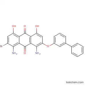 Molecular Structure of 88604-32-4 (9,10-Anthracenedione,
1,8-diamino-2-([1,1'-biphenyl]-3-yloxy)-7-bromo-4,5-dihydroxy-)