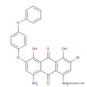 Molecular Structure of 88604-43-7 (9,10-Anthracenedione,
4,5-diamino-2-bromo-1,8-dihydroxy-7-(4-phenoxyphenoxy)-)