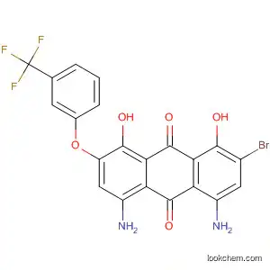 Molecular Structure of 88604-44-8 (9,10-Anthracenedione,
4,5-diamino-2-bromo-1,8-dihydroxy-7-[3-(trifluoromethyl)phenoxy]-)